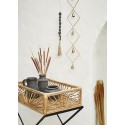 madam stoltz decoration a suspendre galets en gres noir corde jute