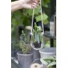 porte plantes pot verre transparent a suspendre corde jute ib laursen