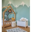 coffre a jouets rangement chambre enfants bois blanc zeller present