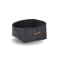 petit panier chic feutrine rangement salle de bains gris fonce zeller