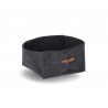 petit panier chic feutrine rangement salle de bains gris fonce zeller
