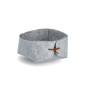 panier rond feutre gris clair rangement maquillage zeller panier rond feutre gris clair rangement maquillage zeller