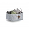 panier rond feutre gris clair rangement maquillage zeller