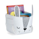 panier enfants rangement feutre blanc lapin zeller