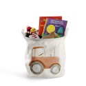 panier chambre enfant rangement jouets toile blanc tracteur zeller