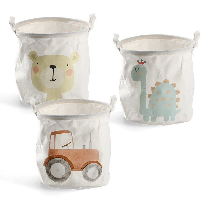 panier enfants rangement feutre blanc lapin zeller - Kdesign