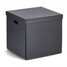 boite rangement cube noir carton recycle zeller