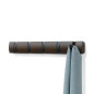 Umbra Flip 318850-048 Perchero de pared de nogal, 5 ganchos, color negro