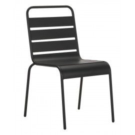 chaise design exterieur acier noir house doctor helo