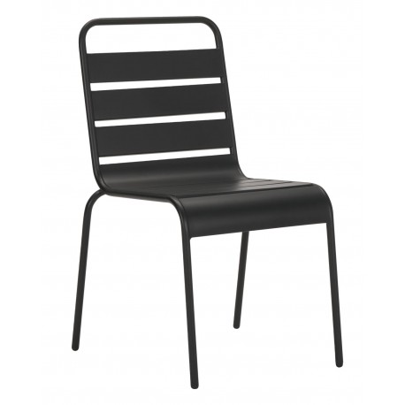 chaise design exterieur acier noir house doctor helo