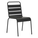 chaise design exterieur acier noir house doctor helo