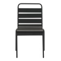 chaise design exterieur acier noir house doctor helo