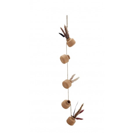 mini vases suspendus terre cuite corde jute madam stoltz