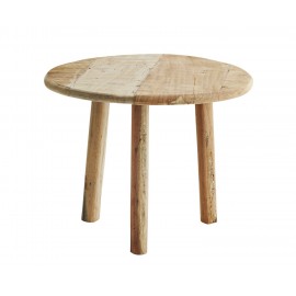 petite table basse bois recycle rustique ronde madam stoltz