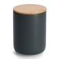 pot de conservation design ceramique gris anthracite couvercle en bambou zeller 19828 pot de conservation design ceramique gris anthracite couvercle en bambou zeller 19828