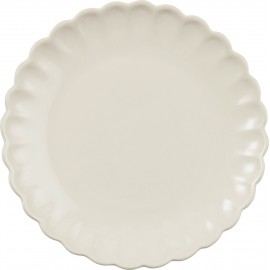 assiette blanche forme de fleur ecru ib laursen