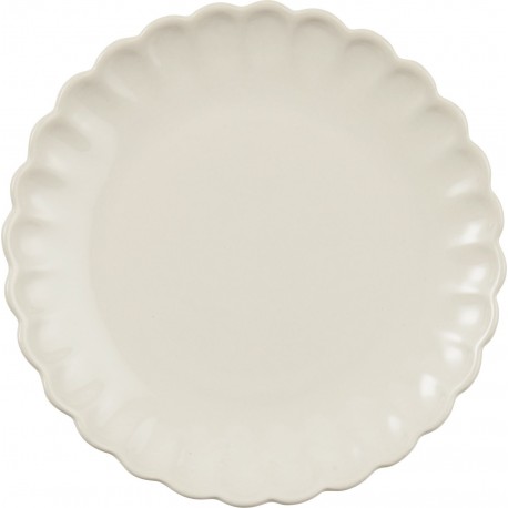 assiette blanche forme de fleur ecru ib laursen