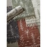 madam stoltz tapis de bain ou descente de lit tufte motif ethnique vert