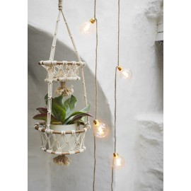 madam stoltz cache pot droit blanc creme gres set de 2