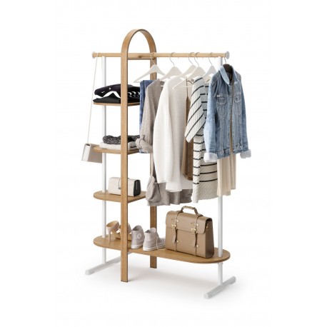 portant vetements etagere design bois clair umbra bellwood