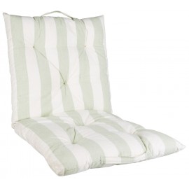matelas de fauteuil coton rayures larges blanc vert amande ib laursen