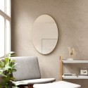 umbra miroir mural ovale chic cadre laiton extra fin elegant hubba