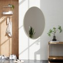 umbra miroir mural ovale chic cadre laiton extra fin elegant hubba