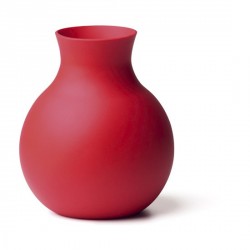 Vase rouge design Menu Rubbervase