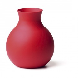 Vase rouge design menu rubbervase