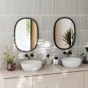 miroir mural ovale noir umbra hub 1013765-040