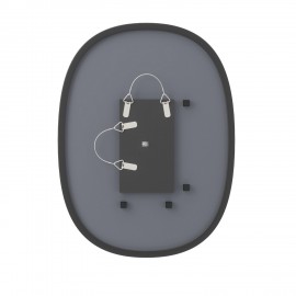 Miroir mural ovale Umbra Hub noir