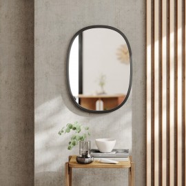 Miroir mural ovale caoutchouc Umbra Hub