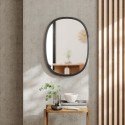 miroir mural ovale noir umbra hub 1013765-040