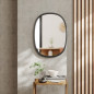 Miroir mural ovale caoutchouc Umbra Hub