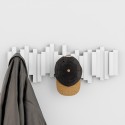 PORTE MANTEAU DESIGN MURAL UMBRA STICKS blanc