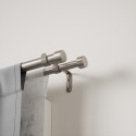 umbra cappa tringle a rideaux double extensible contemporaine argent