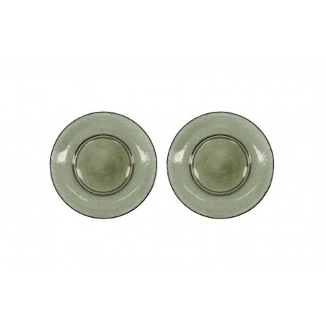 petite assiette verre bulle vert house doctor rain set de 2