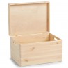 Coffre de rangement en bois de pin naturel zeller 40 x 30 x 24 cm