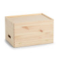 Coffre de rangement en bois de pin naturel zeller 40 x 30 x 24 cm Coffre de rangement en bois de pin naturel zeller 40 x 30 x 24 cm
