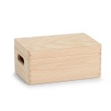 Petite boite avec couvercle en bois massif de pin zeller 13150