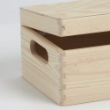 Petite boite avec couvercle en bois massif de pin zeller 13150