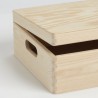 Boite de rangement avec couvercle bois massif pin zeller 13151