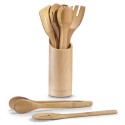 ustensiles de cuisine bois avec porte ustensile bambou zeller