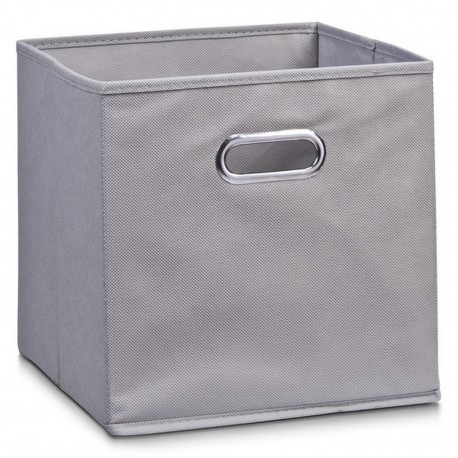 panier cube rangement tissu gris zeller