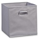 panier cube rangement tissu gris zeller