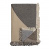 bloomingville plaid chic coton recycle beige gris motif geometrique