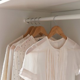 cintres bois naturel zeller set de 6