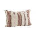 housse de coussin lin rayures rouge bordeaux beige ecru madam stoltz