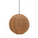 suspension boule coton imprime marron motif madam stoltz