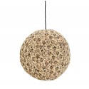 suspension sphere coton imprime fleuri jaune beige madam stoltz